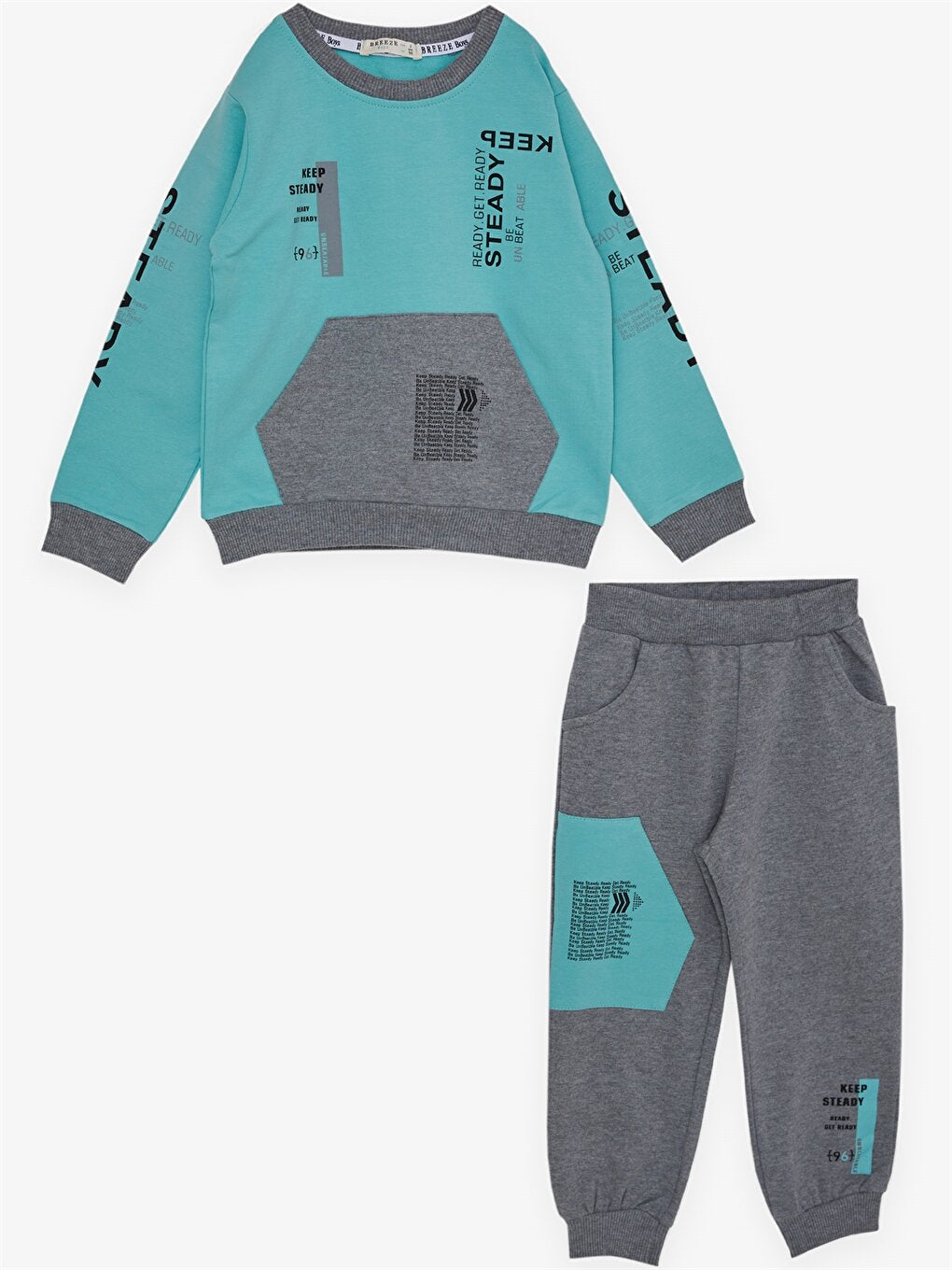 Crew Neck Printed Baby Boy 2-Piece Set