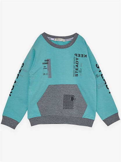 Crew Neck Printed Baby Boy 2-Piece Set