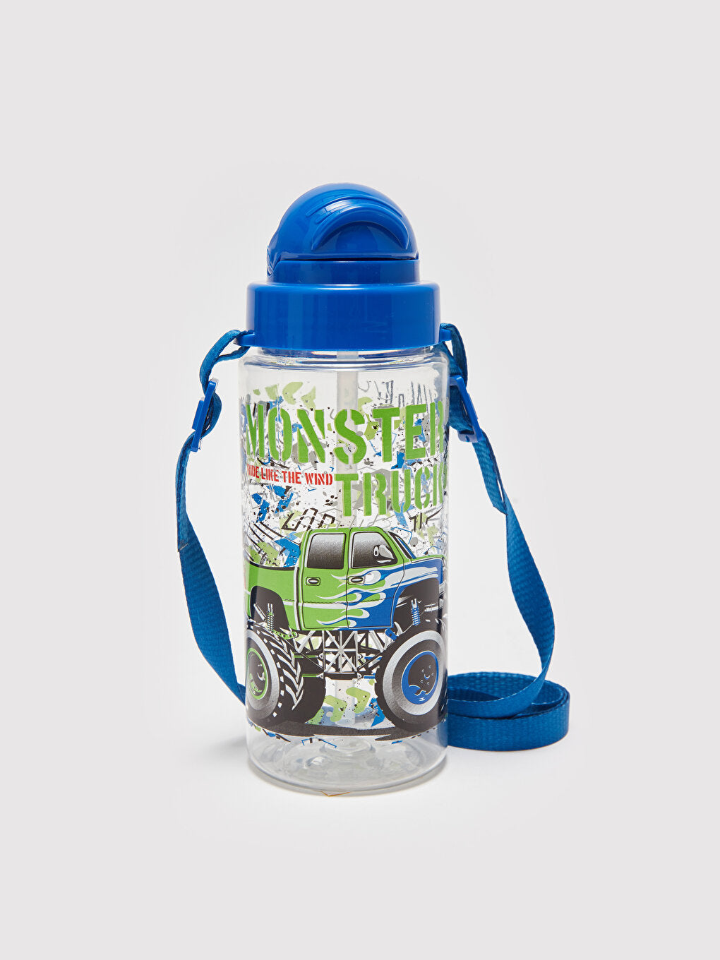 Printed Children's Water Bottle with Straw 500 Ml