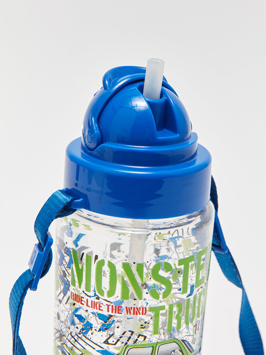 Printed Children's Water Bottle with Straw 500 Ml