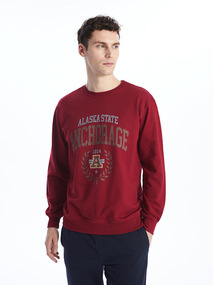 Crew Neck Long Sleeve Men's Sweatshirt