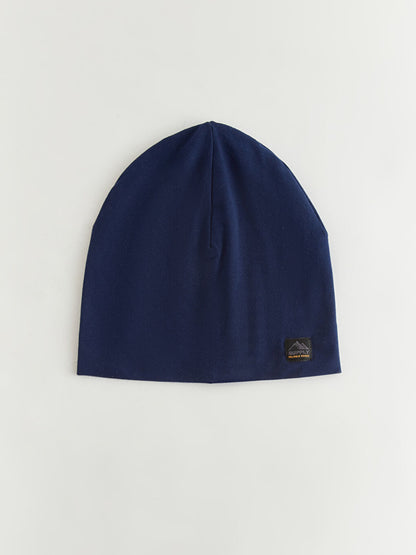 Label Detailed Boy's Knitwear Beanie