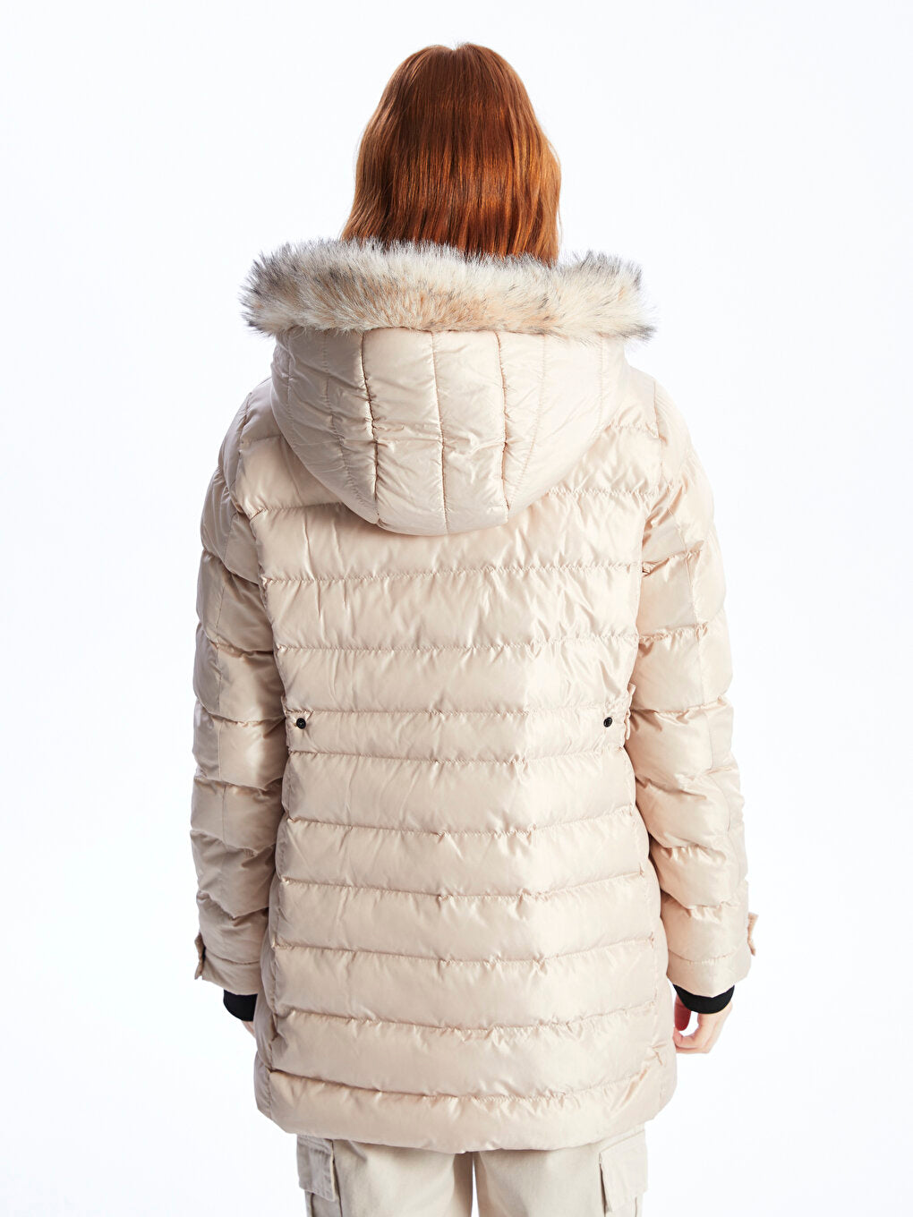 Women's Hooded Plain Puffer Coat