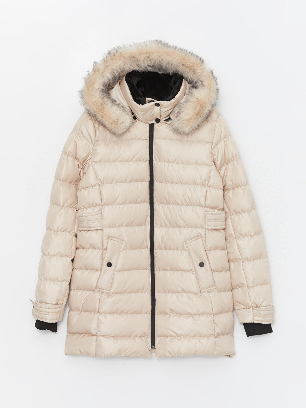 Women's Hooded Plain Puffer Coat