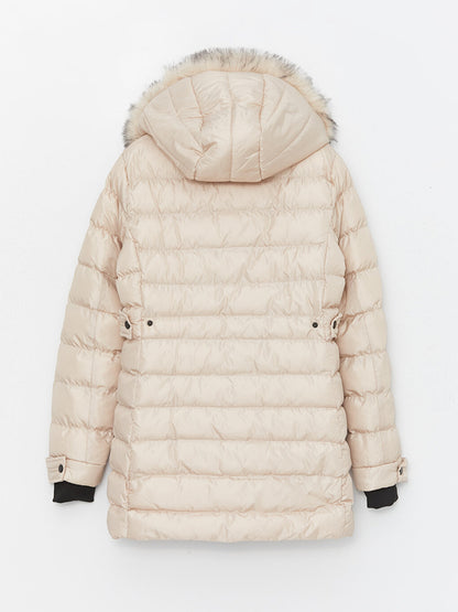 Women's Hooded Plain Puffer Coat