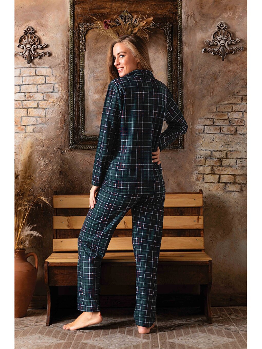 Shirt Collar Women's Pajama Set