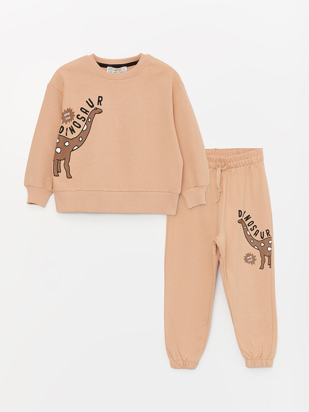 Crew Neck Printed Baby Boy 2-Piece Set