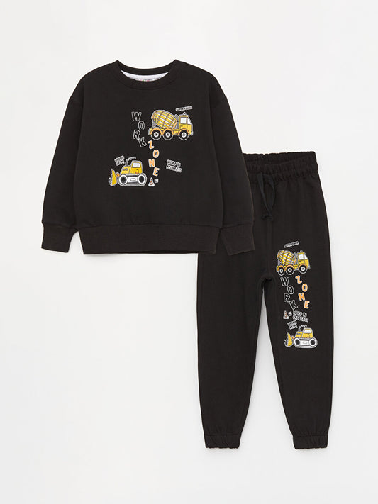 Crew Neck Long Sleeve Baby Boy 2 Piece Set