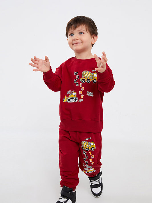 Crew Neck Long Sleeve Baby Boy 2 Piece Set