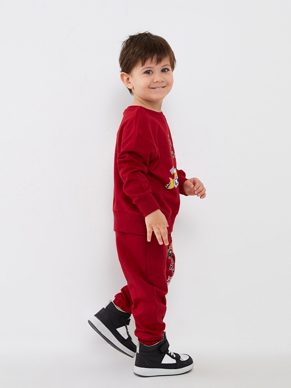 Crew Neck Long Sleeve Baby Boy 2 Piece Set