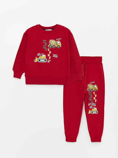 Crew Neck Long Sleeve Baby Boy 2 Piece Set