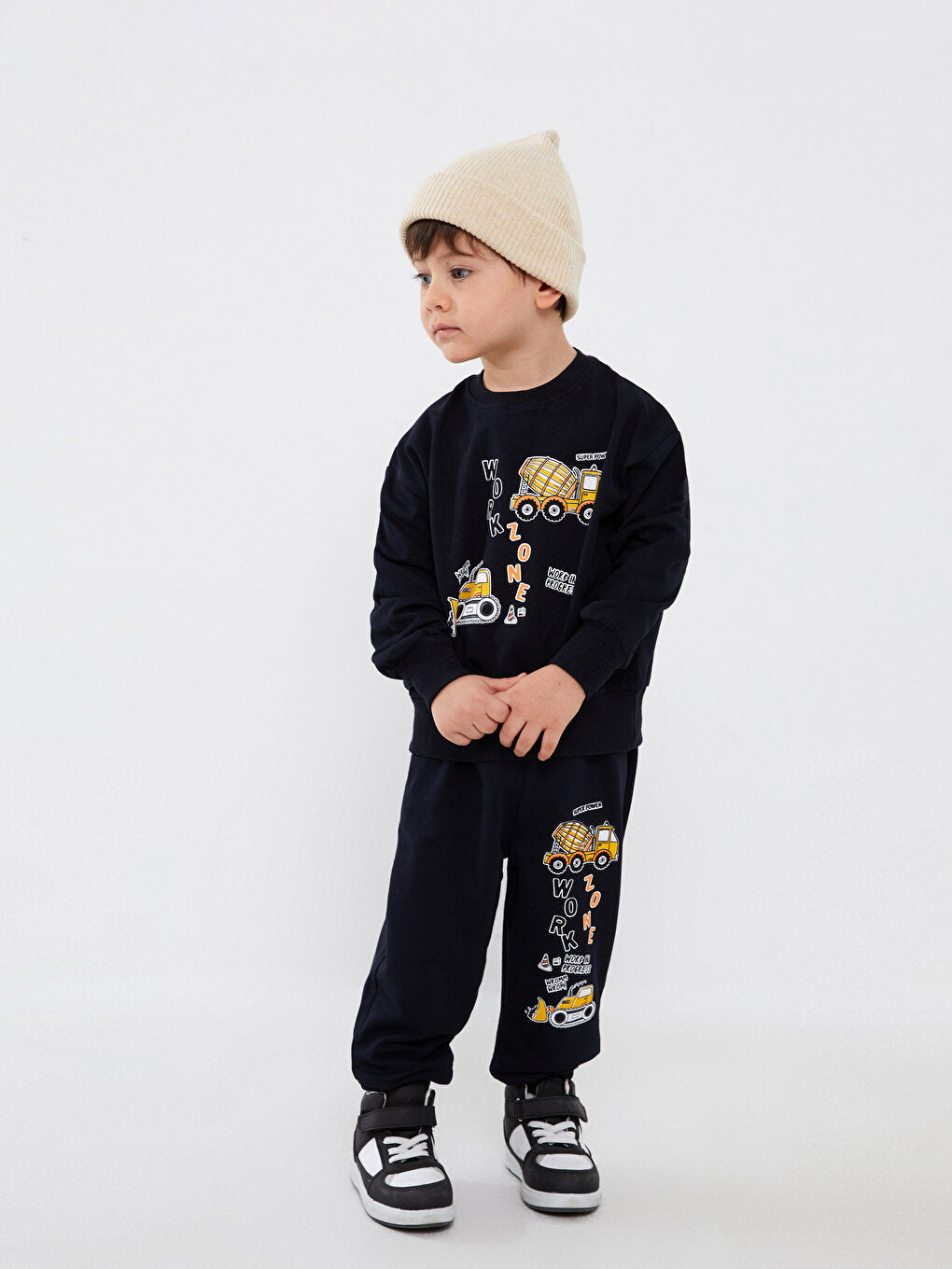 Crew Neck Long Sleeve Baby Boy 2 Piece Set