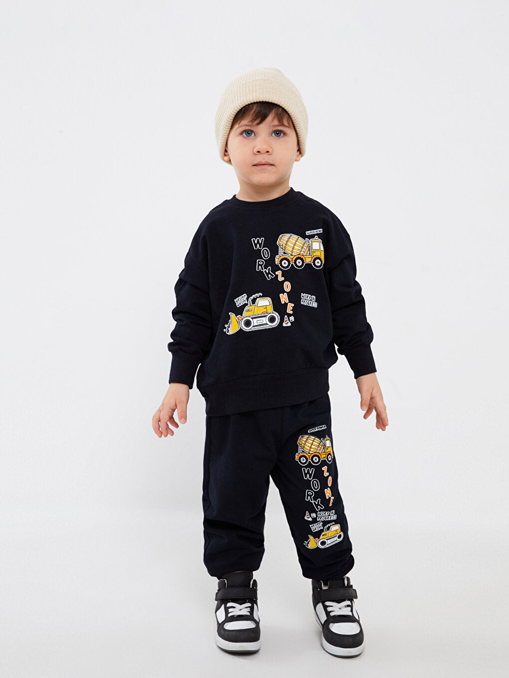 Crew Neck Long Sleeve Baby Boy 2 Piece Set