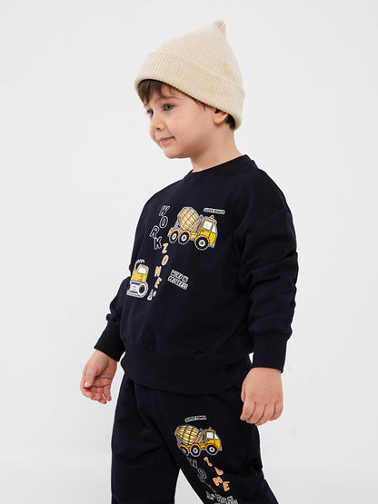 Crew Neck Long Sleeve Baby Boy 2 Piece Set