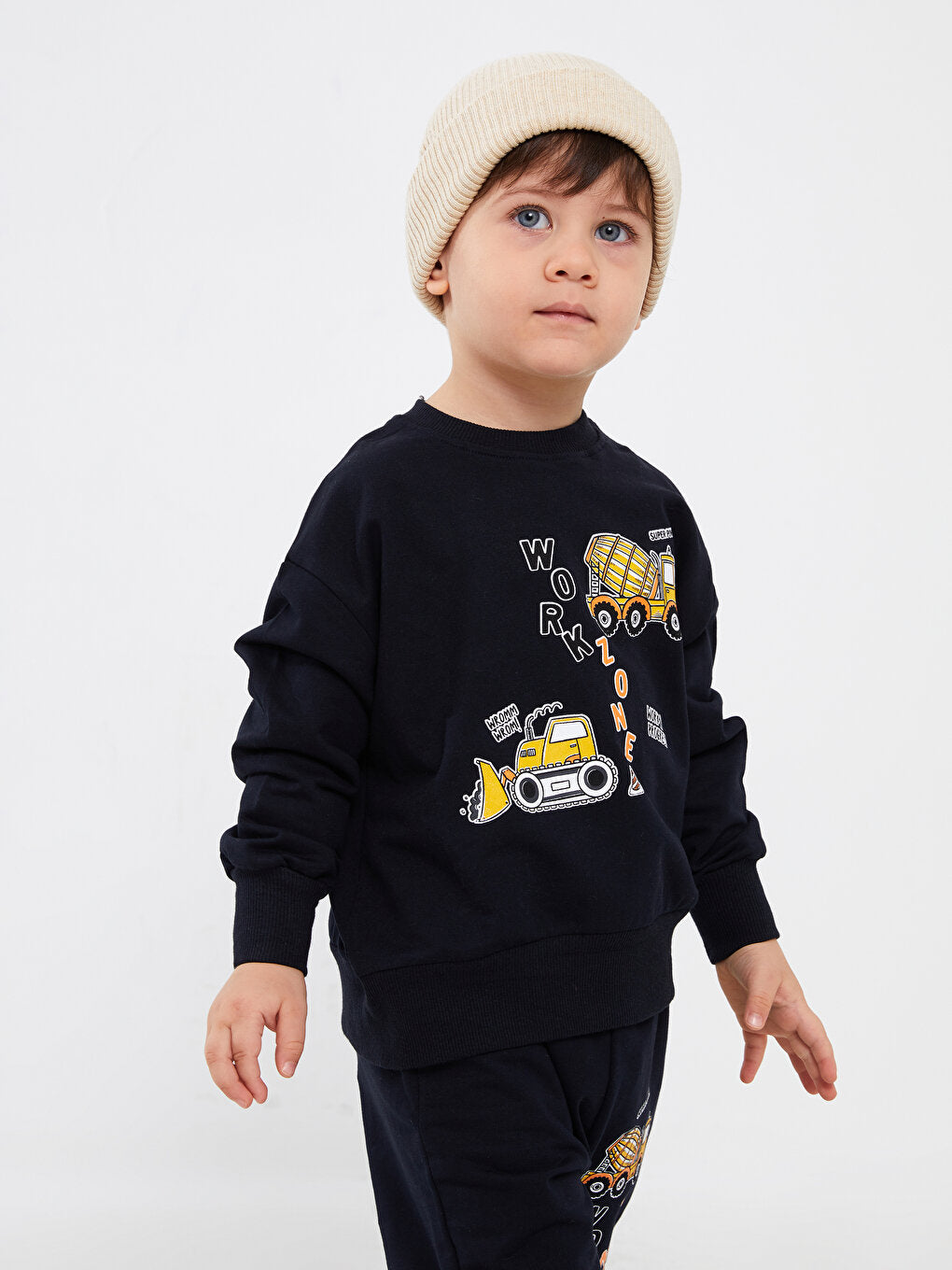 Crew Neck Long Sleeve Baby Boy 2 Piece Set