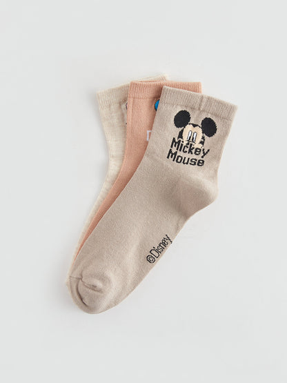 Mickey Mouse Printed Women's Socks Pack of 3