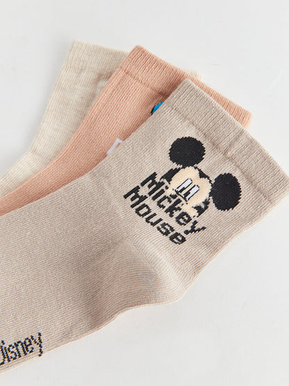 Mickey Mouse Printed Women's Socks Pack of 3