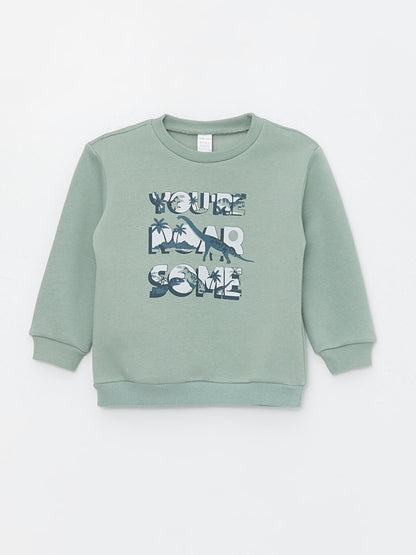 Crew Neck Long Sleeve Printed Baby Boy Sweatshirt 2-pack