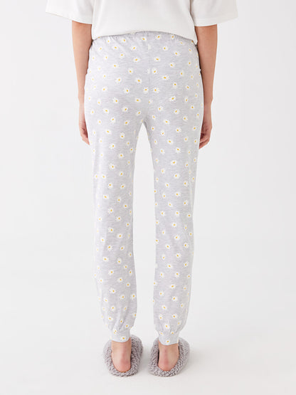 Floral Women's Jogger Pajama Bottom with Elastic Waist