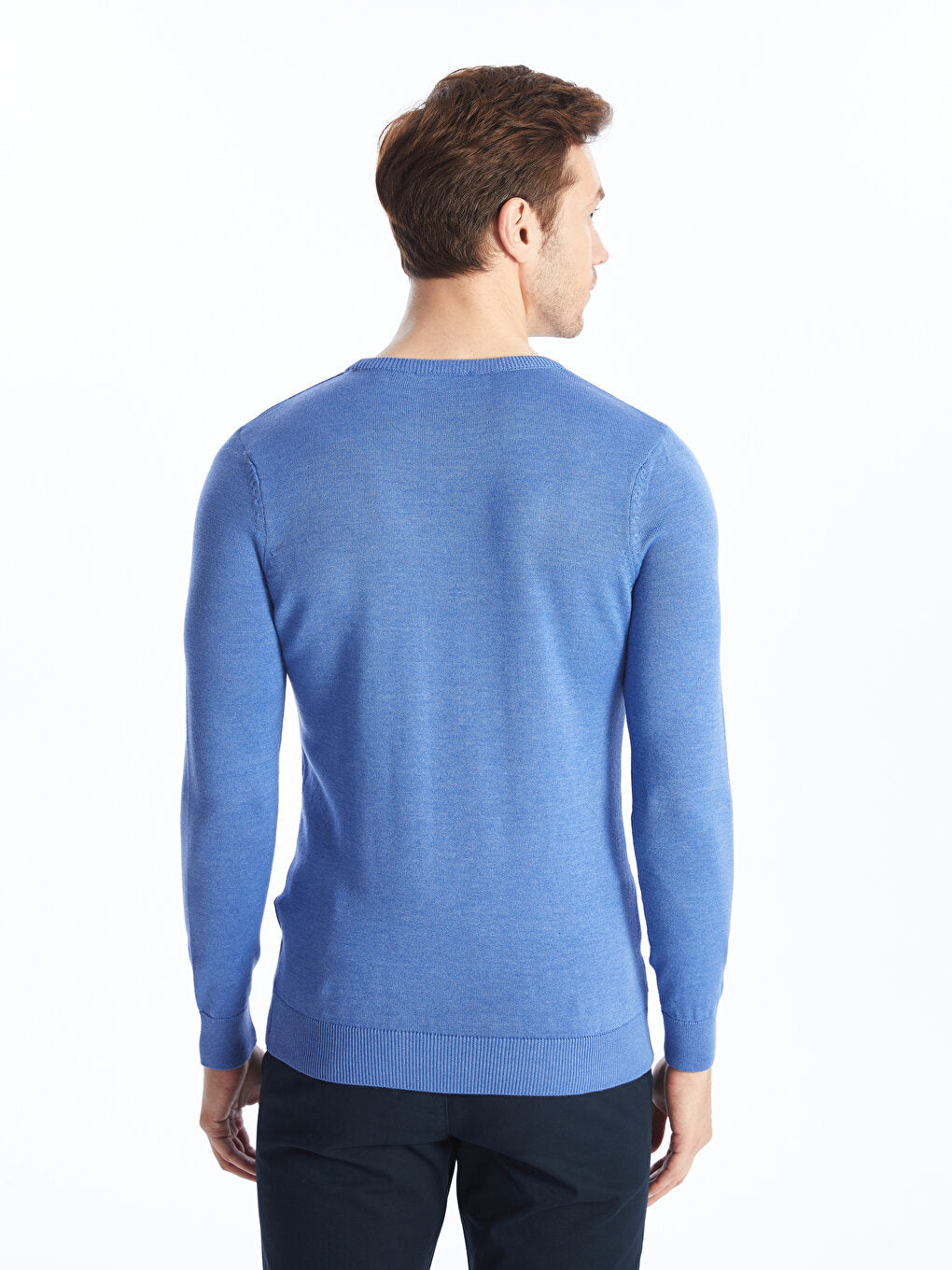 Crew Neck Long Sleeve Men's Knitwear Sweater