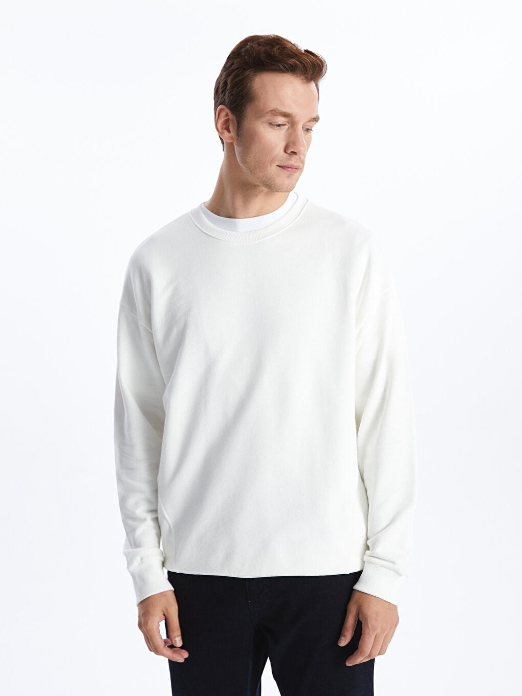 Crew Neck Long Sleeve Men's Sweatshirt