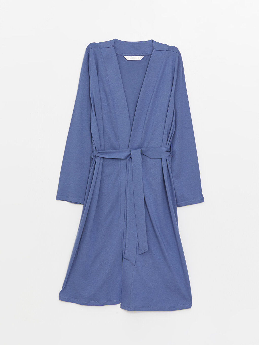 Shawl Collar Plain Long Sleeve Women's Dressing Gown