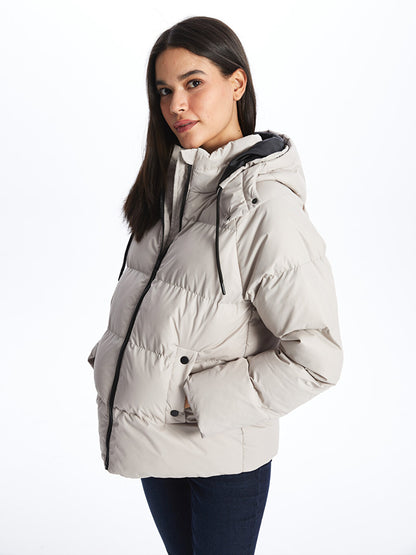 Women's Hooded Plain Puffer Coat