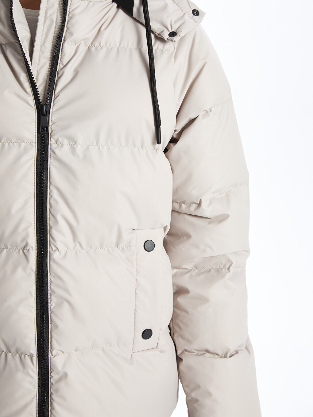 Women's Hooded Plain Puffer Coat