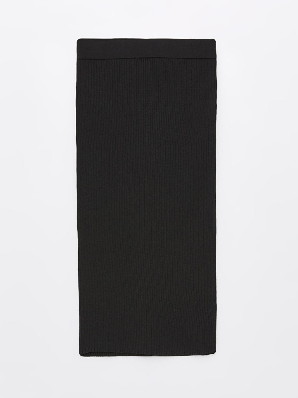 Women's Elastic Waist Plain Knitted Skirt