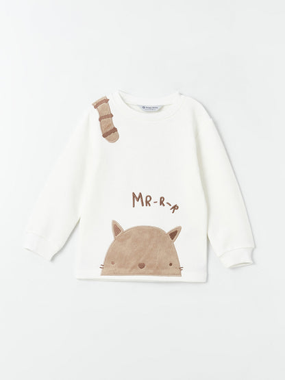 Crew Neck Printed Baby Boy 2-Piece Set