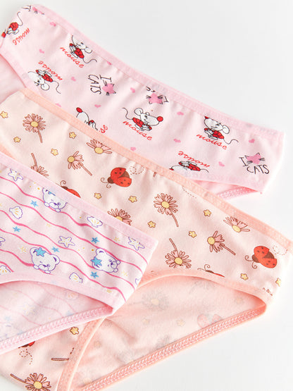 Patterned Girl's Panties 3-Piece