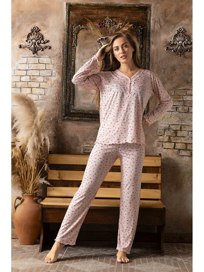 V-Neck Women's Pajama Set