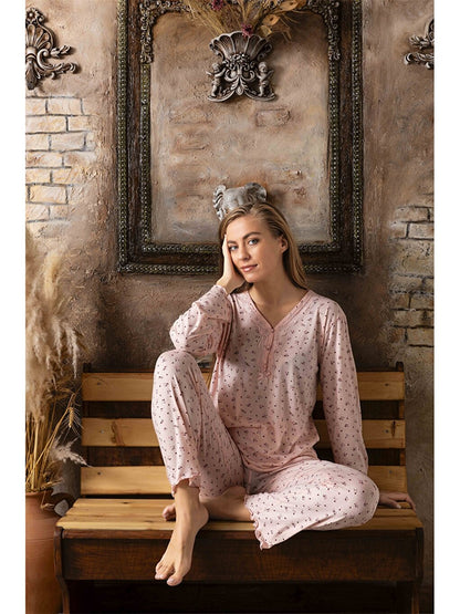 V-Neck Women's Pajama Set