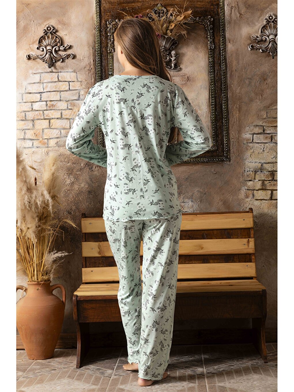 Shirt Collar Women's Pajama Set