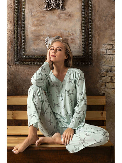 V-Neck Women's Pajama Set