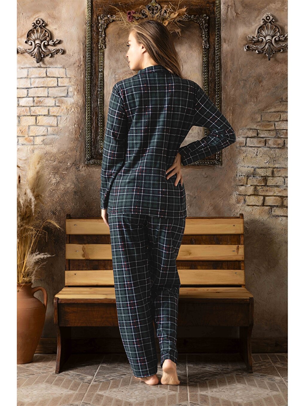 Shirt Collar Women's Pajama Set