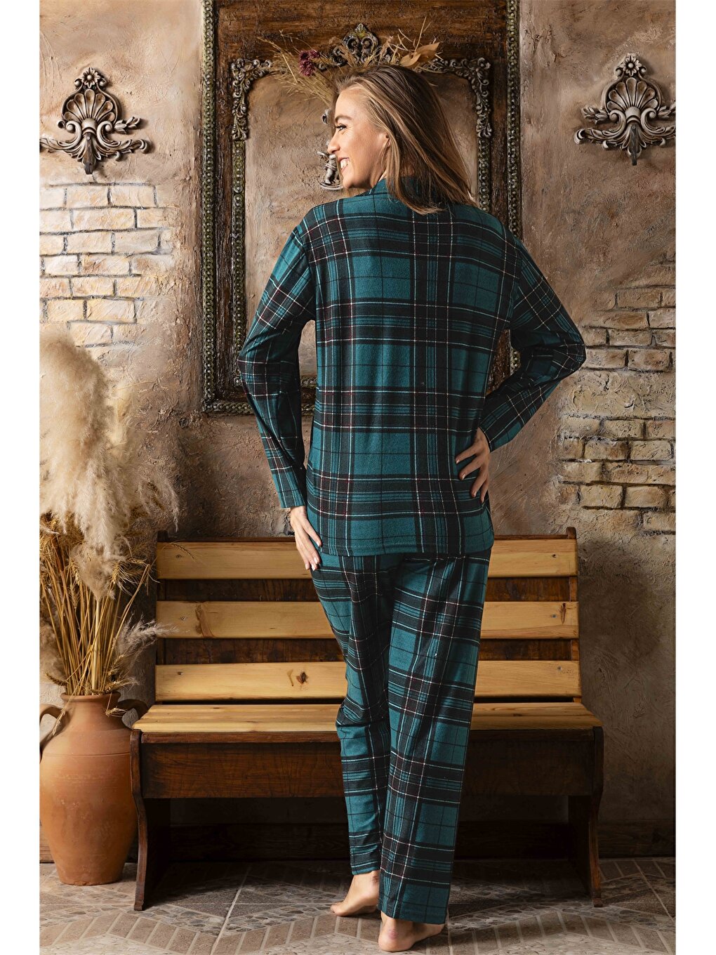 Shirt Collar Women's Pajama Set