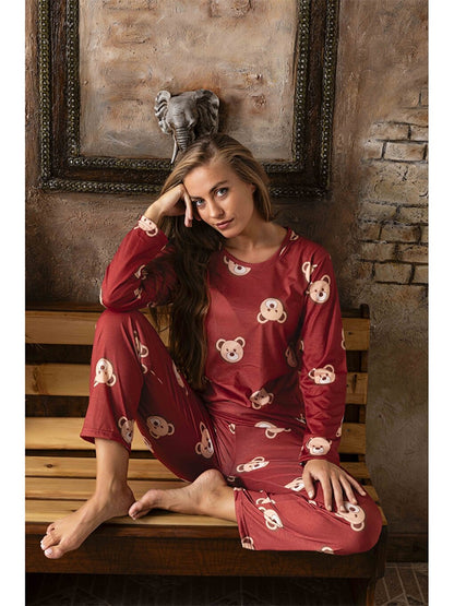 Crew Neck Women's Pajama Set