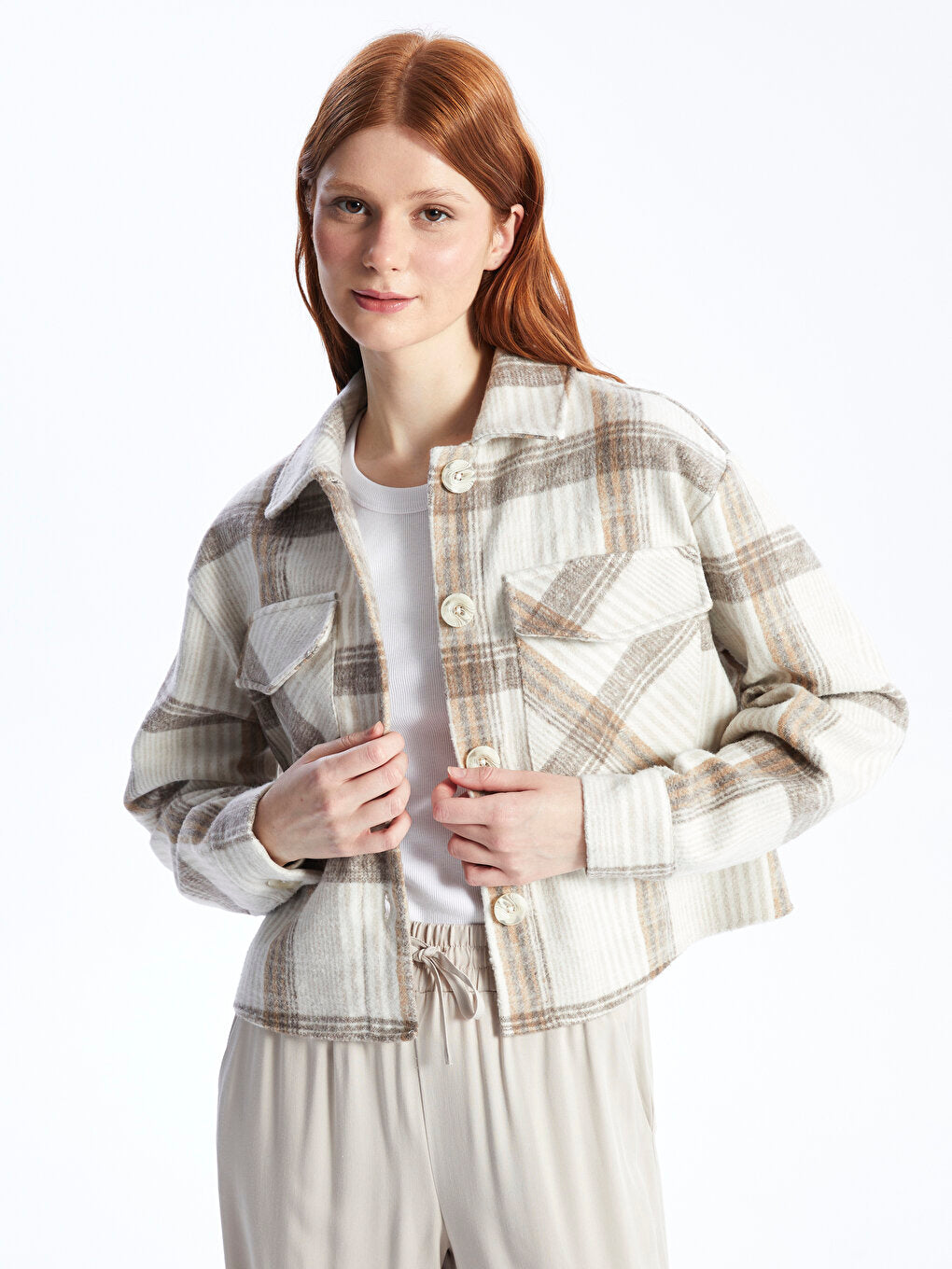 Plaid Long Sleeve Women's Lumberjack Shirt Jacket