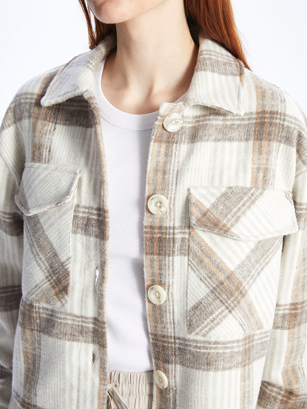 Plaid Long Sleeve Women's Lumberjack Shirt Jacket