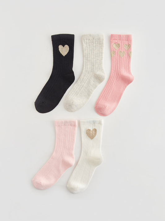 Patterned Girl's Socks 5-pack