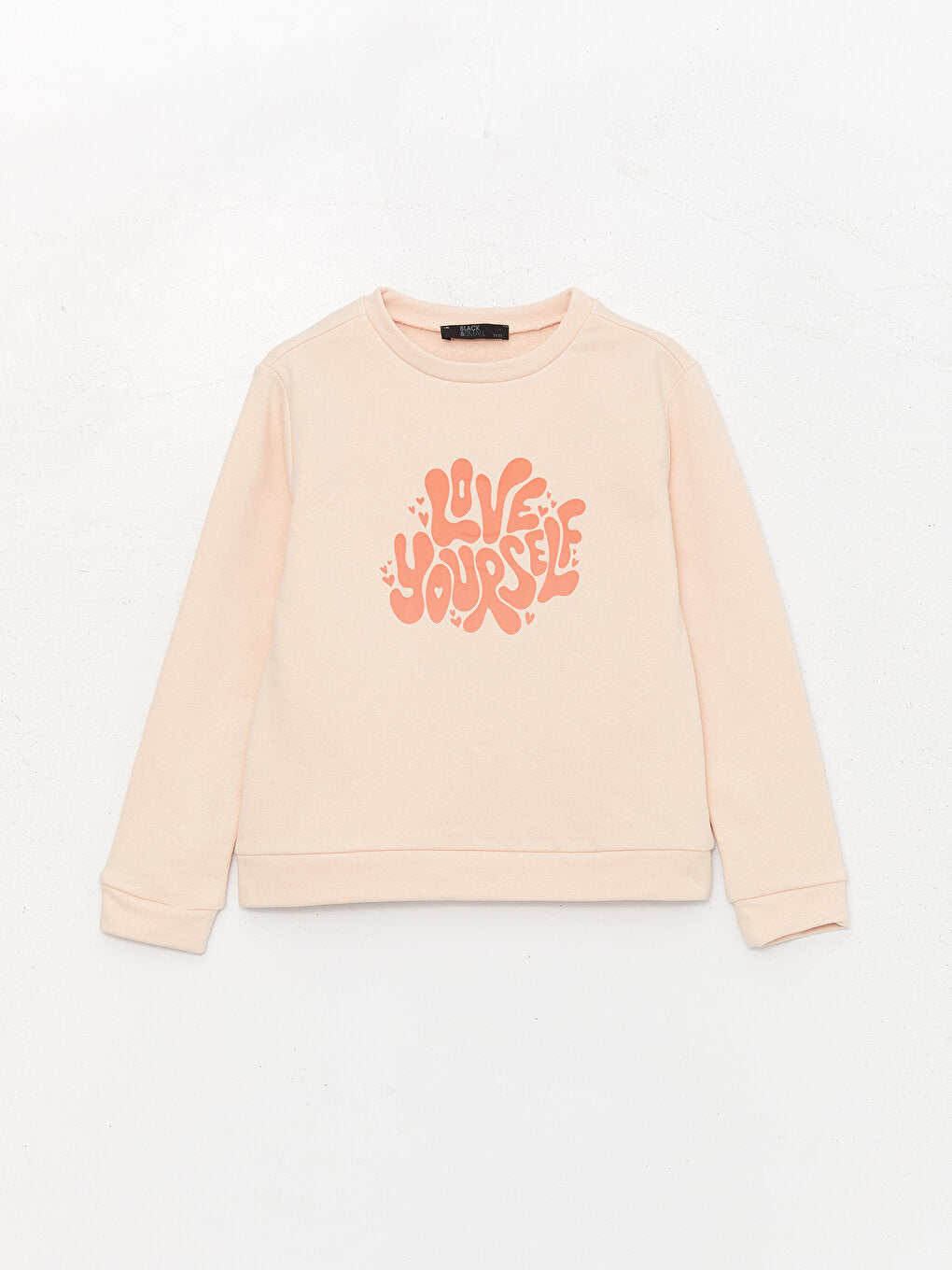 Crew Neck Printed Long Sleeve Girl's Sweatshirt