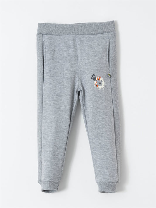 Printed Baby Boy Sweatpants with Elastic Waist