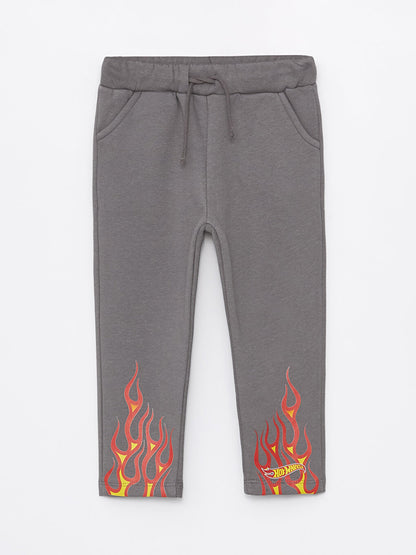 Hot Wheels Printed Baby Boy Sweatpants with Elastic Waist