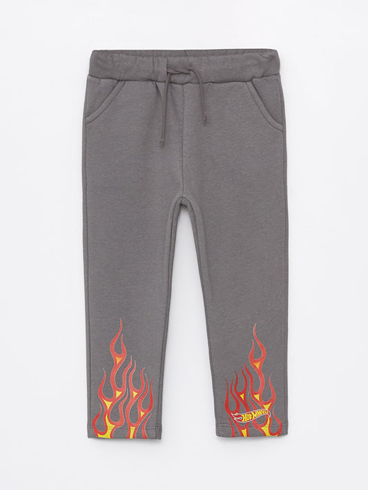 Hot Wheels Printed Baby Boy Sweatpants with Elastic Waist