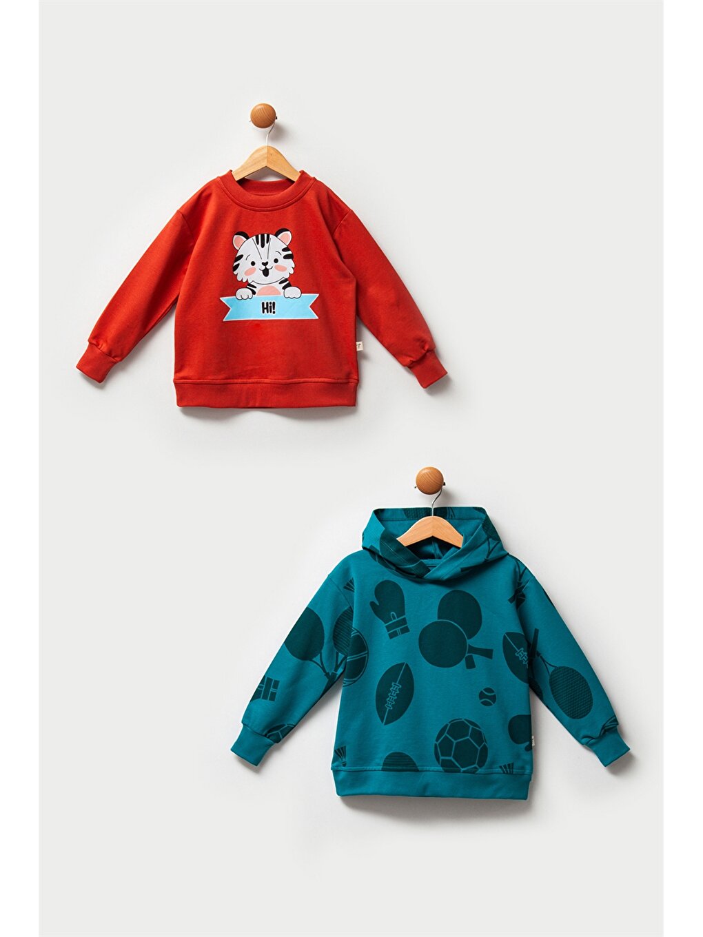 Long Sleeve Printed Baby Boy Sweatshirt 2-pack