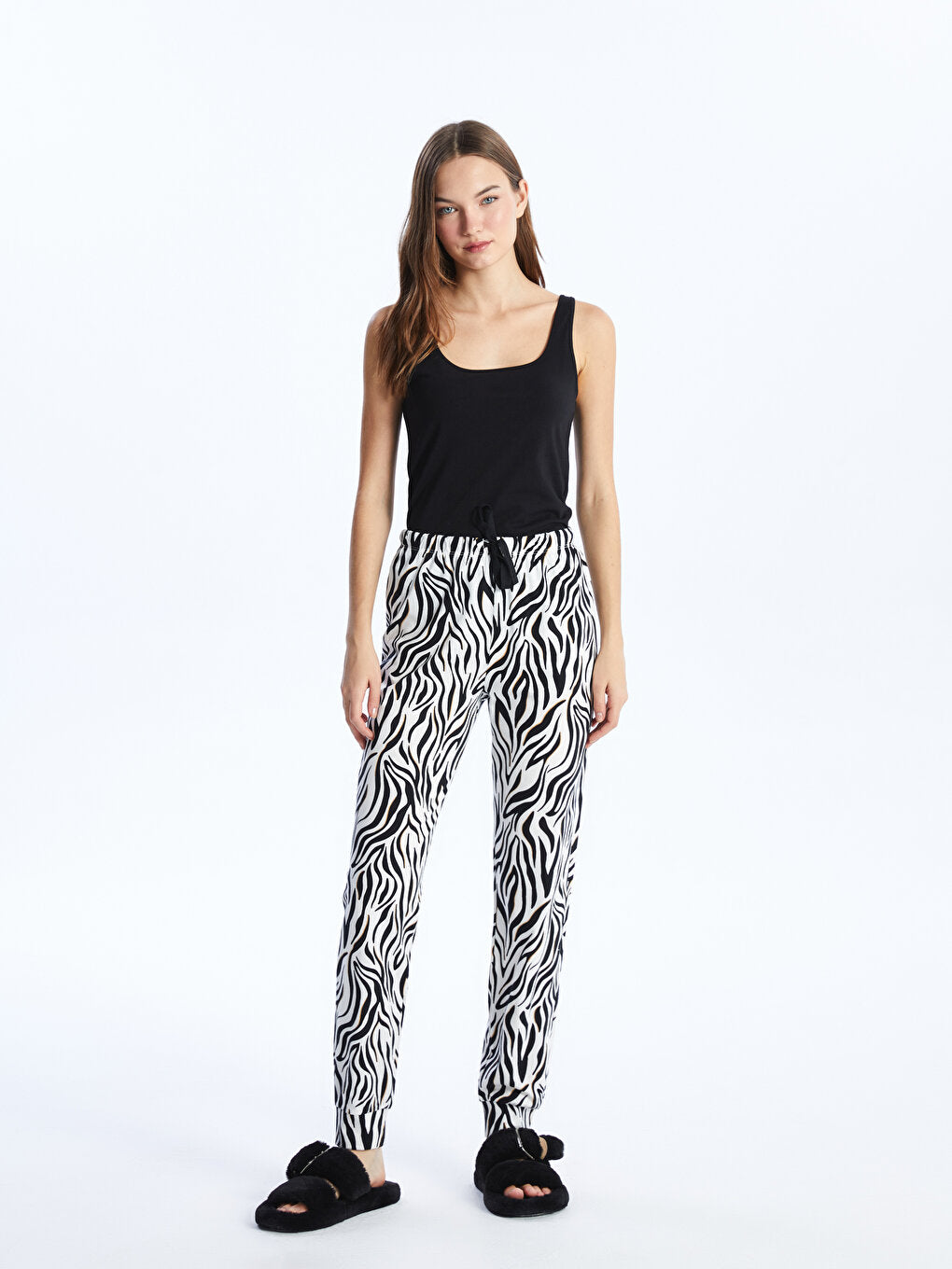 Printed Women's Jogger Pajama Bottom with Elastic Waist