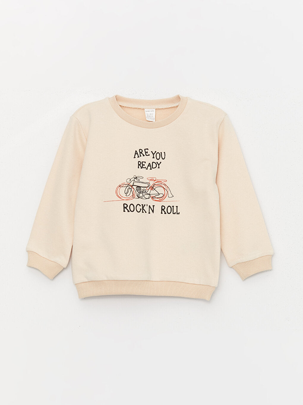 Crew Neck Long Sleeve Printed Baby Boy Sweatshirt and Sweatpants 2-Piece Set