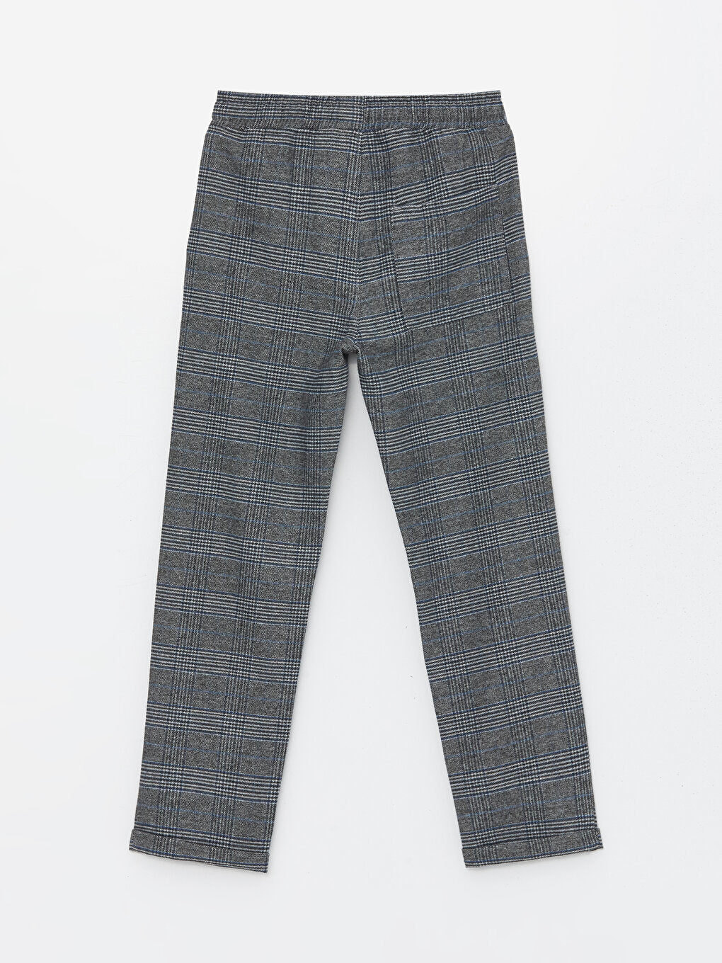 Plaid Boy's Trousers with Elastic Waist