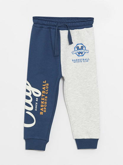 Printed Baby Boy Sweatpants with Elastic Waist